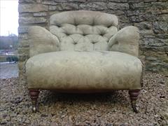 Howard and Sons button back antique armchair - Bridgewater model2.jpg